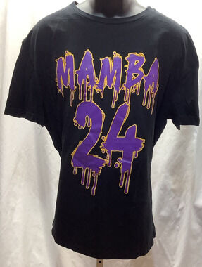 Kobe Bryant Mamba #24 T Shirt Mens XL Black Purple Gold  Graphic Basketball Tee